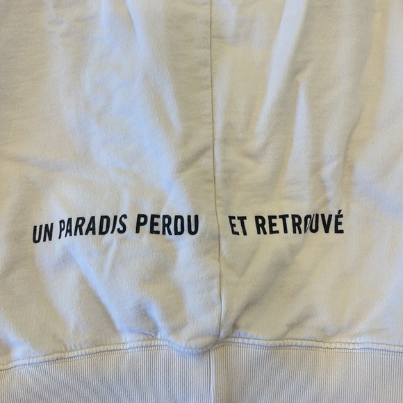 Women's Clare V. Ruffle Shoulder Sweatshirt in Cream, Size S - Picture 8 of 11